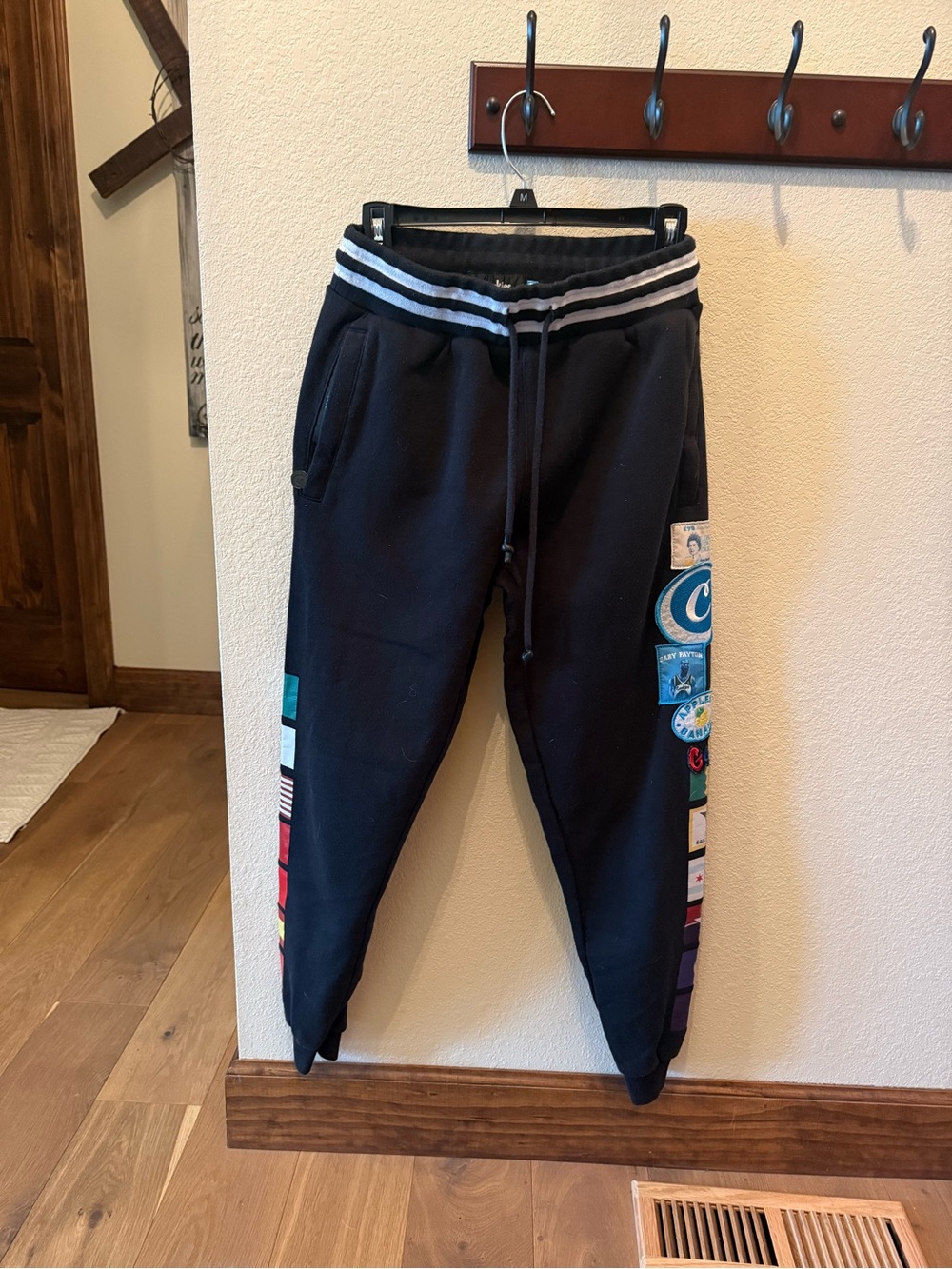Cookies Black Jogger Sweatpants with Patch Details